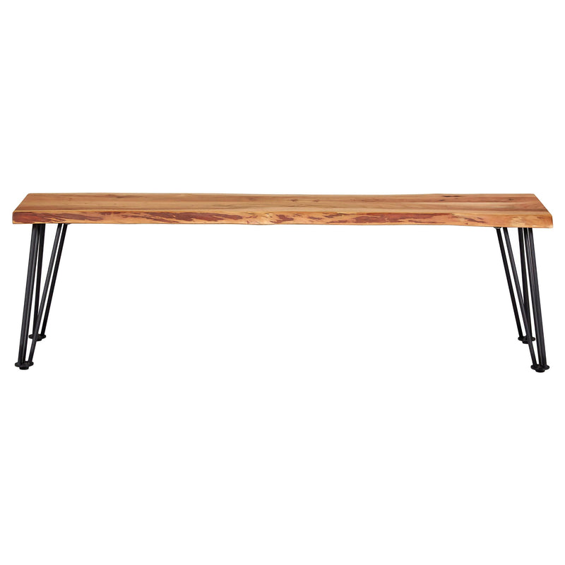 Sherman Wood Dining Bench Natural Acacia - detail 6