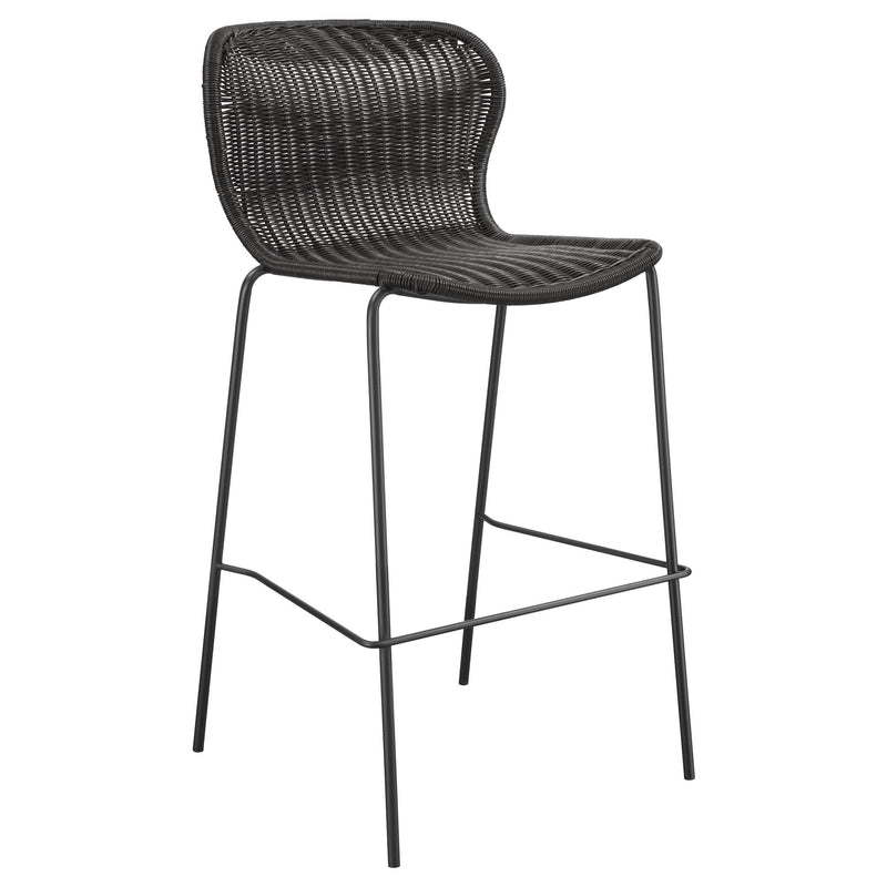 Mckinley Faux Rattan Metal Bar Chair Brown (Set of 2) - detail 3