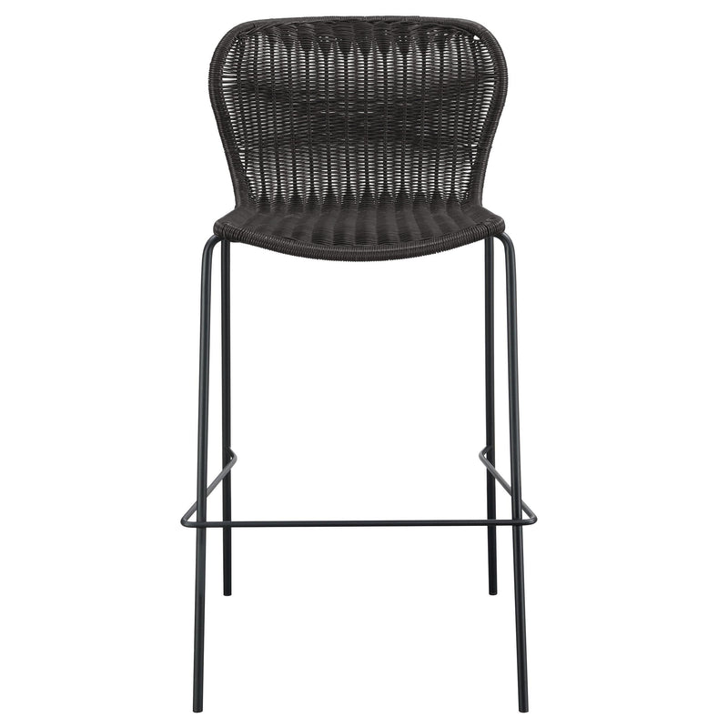 Mckinley Faux Rattan Metal Bar Chair Brown (Set of 2) - detail 4