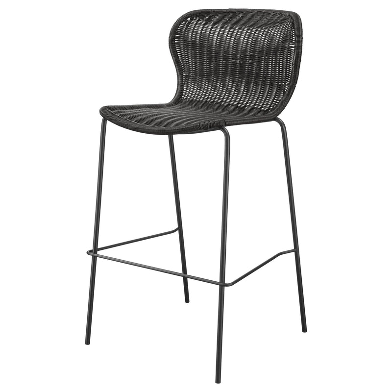 Mckinley Faux Rattan Metal Bar Chair Brown (Set of 2) - detail 5