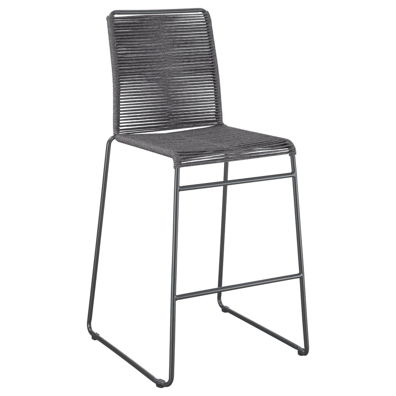 Jerome Woven Rope Metal Bar Chair Charcoal (Set of 2) - detail 3