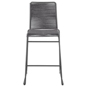 Jerome Woven Rope Metal Bar Chair Charcoal (Set of 2) - detail 4