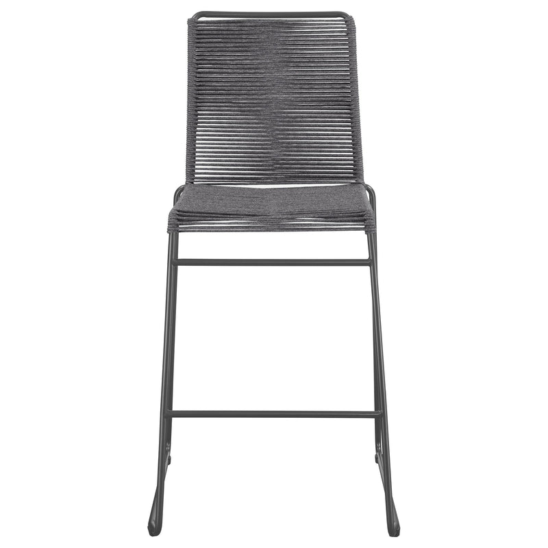 Jerome Woven Rope Metal Bar Chair Charcoal (Set of 2) - detail 4
