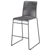 Jerome Woven Rope Metal Bar Chair Charcoal (Set of 2) - detail 5