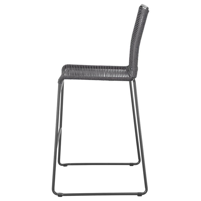 Jerome Woven Rope Metal Bar Chair Charcoal (Set of 2) - detail 6