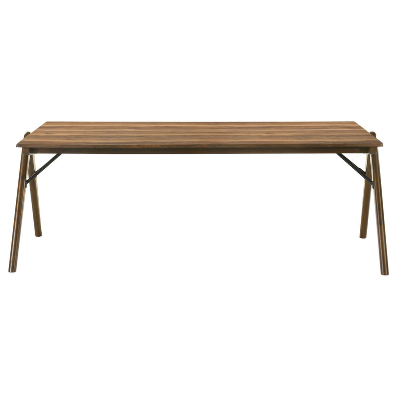 Randolph 82-inch Smart Top Rectangular Dining Table Sheesham and Brown - detail 3