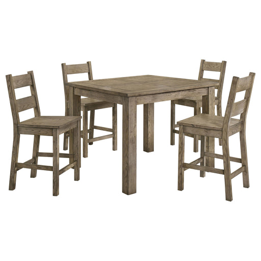 Cardova 5-piece Counter Height Dining Table Set Vineyard Oak - alternate view