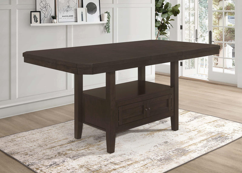 Prentiss 78-inch Extension Counter Dining Table Cappuccino - alternate view