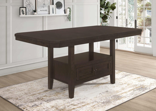 Prentiss 78-inch Extension Counter Dining Table Cappuccino - alternate view