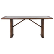 Sherwood 72-inch Rectangular Dining Table Brown - detail 3