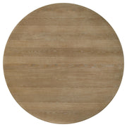 Adina 53-inch Round Wood Dining Table Distressed Light Brown - detail 5