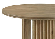 Adina 53-inch Round Wood Dining Table Distressed Light Brown - detail 6