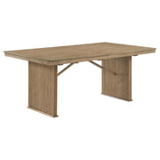 Adina 89-inch Extension Dining Table Distressed Light Brown - detail 3