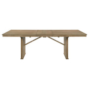 Adina 89-inch Extension Dining Table Distressed Light Brown - detail 4