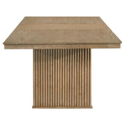 Adina 89-inch Extension Dining Table Distressed Light Brown - detail 6