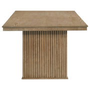 Adina 89-inch Extension Dining Table Distressed Light Brown - detail 7