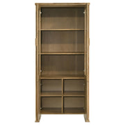 Adina 77-inch Tall Display Cabinet Distressed Light Brown - detail 5
