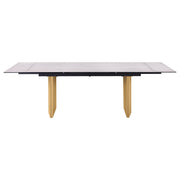 Vesa 97-inch Glass Top Extension Dining Table Beige - detail 6