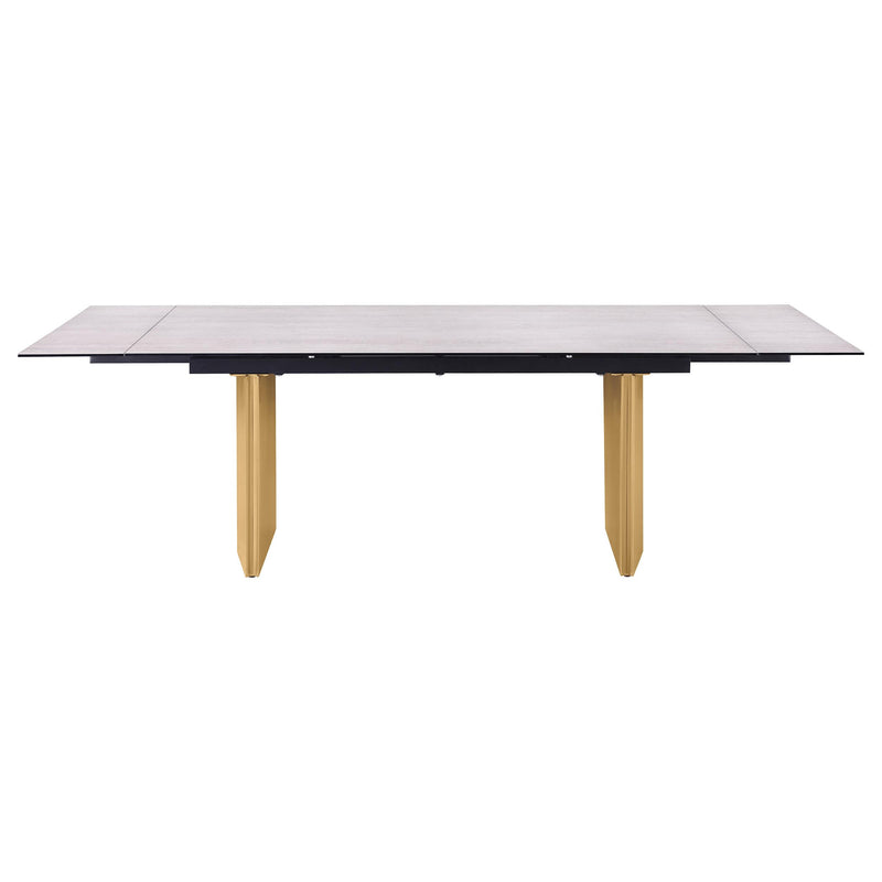 Vesa 97-inch Glass Top Extension Dining Table Beige - detail 6
