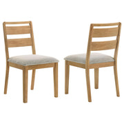 Duncan Ladder Back Dining Side Chair Washed Oak (Set of 2)