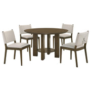Ottowa 5-piece Round Wood Dining Room Table Set Brown - alternate view