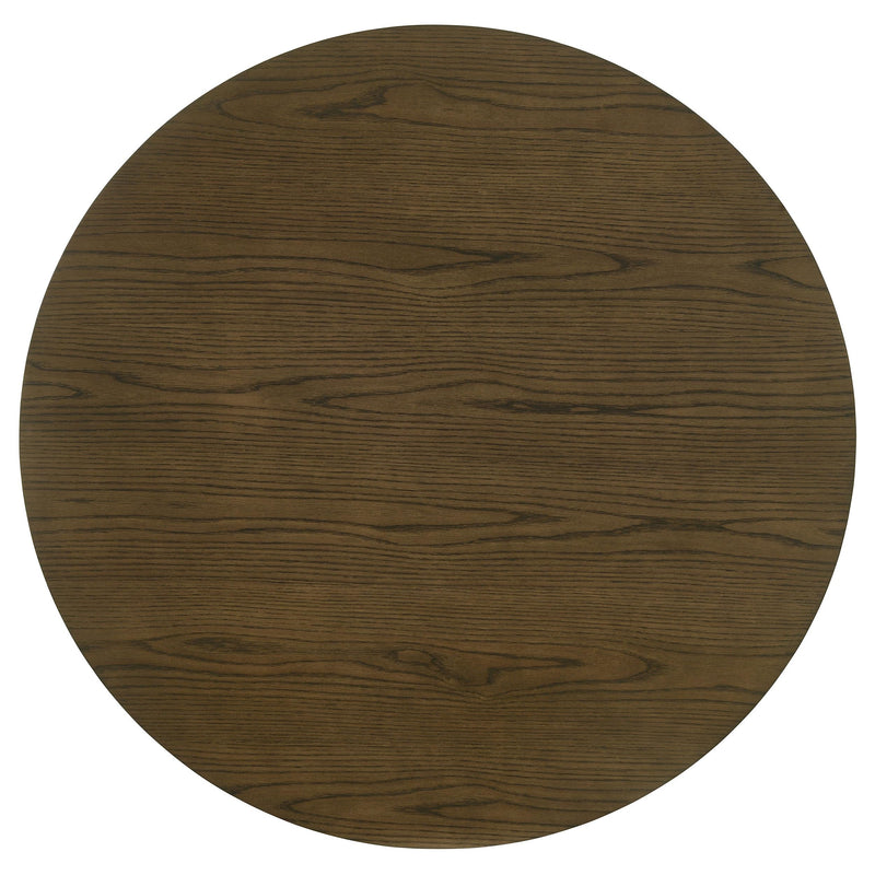 Ottowa 47-inch Round Wood Dining Table with Shelf Brown - detail 4
