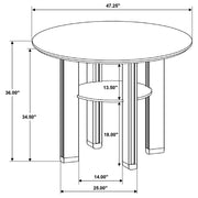 Ottowa 47-inch Round Counter Height Dining Table Brown - detail 7