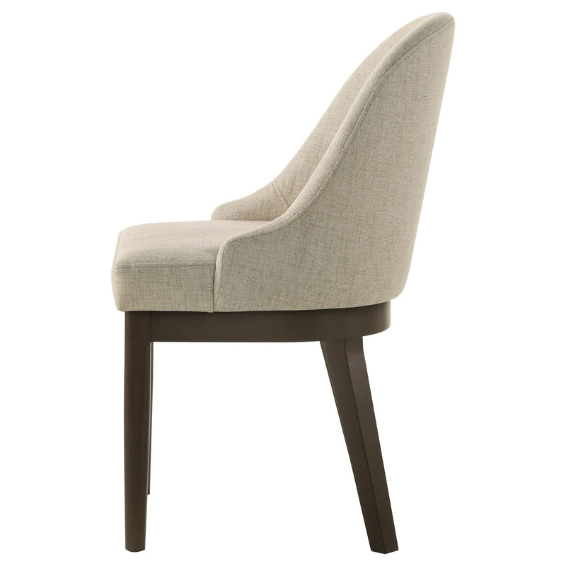 Reseda Upholstered Dining Side Chair Beige (Set of 2) - detail 6