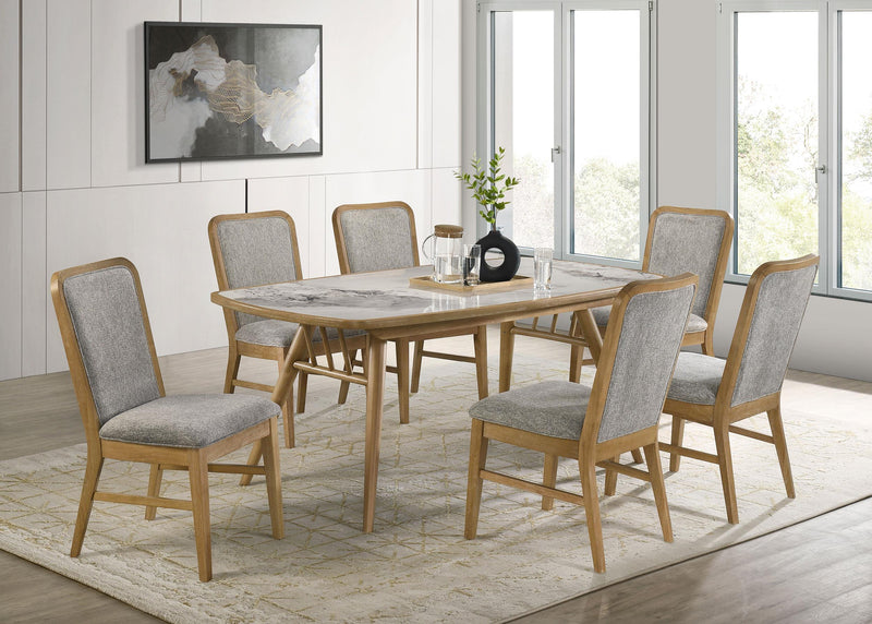 Croyden 7-piece Rectangular Dining Set Weathered Natural