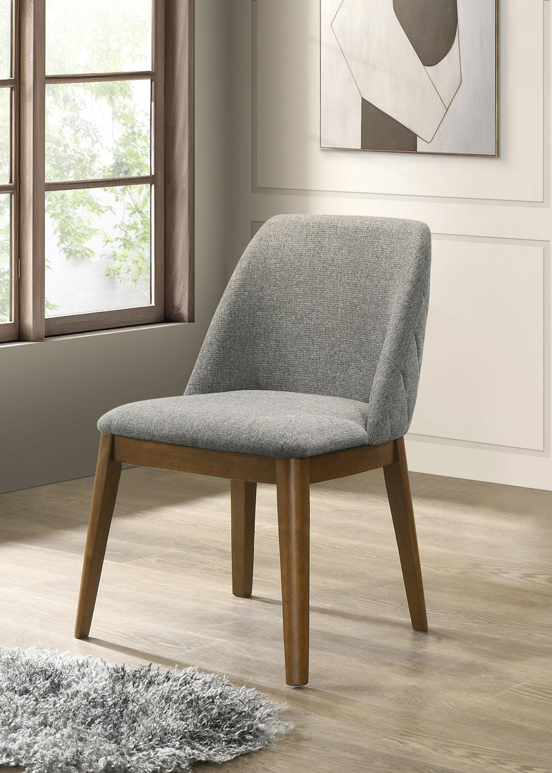 Franklin Upholstered Dining Side Chair Grey (Set of 2) - alternate view