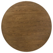 Franklin 54-inch Round Wood Pedestal Base Dining Table Dark Brown - detail 3