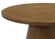 Franklin 54-inch Round Wood Pedestal Base Dining Table Dark Brown - detail 4