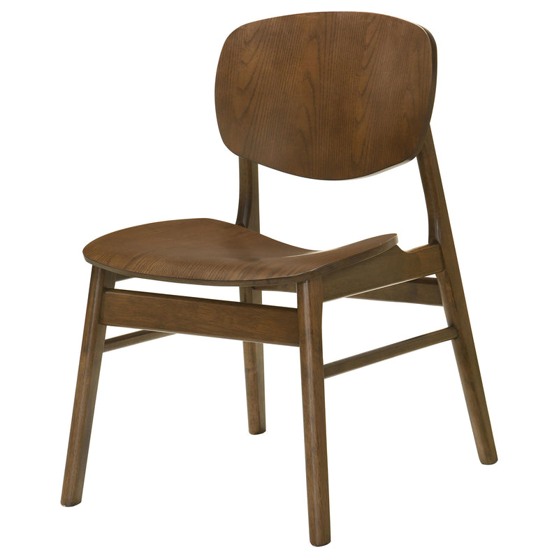 Benford Dining Side Chair Wood Seat Dark Brown (Set of 2) - detail 5