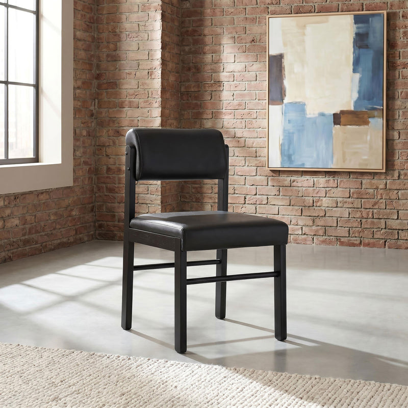 Kehoe Upholstered Dining Side Chair Black (Set of 2) - alternate view