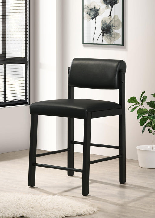 Kehoe Upholstered Counter Height Chair Black (Set of 2) - alternate view