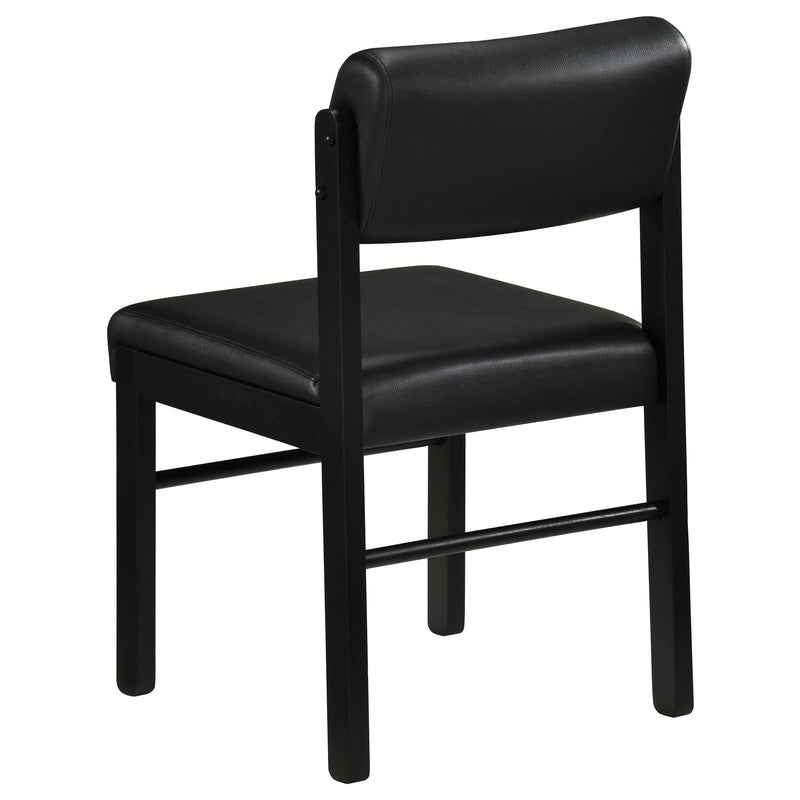 Hamlyn 5-piece Round Wood Dining Set Black - detail 7