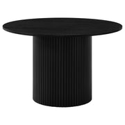 Hamlyn 5-piece Round Wood Dining Set Black - detail 3