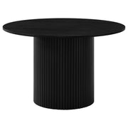 Hamlyn 47-inch Round Wood Dining Room Table Black - alternate view