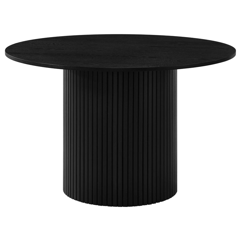 Hamlyn 47-inch Round Wood Dining Room Table Black - alternate view