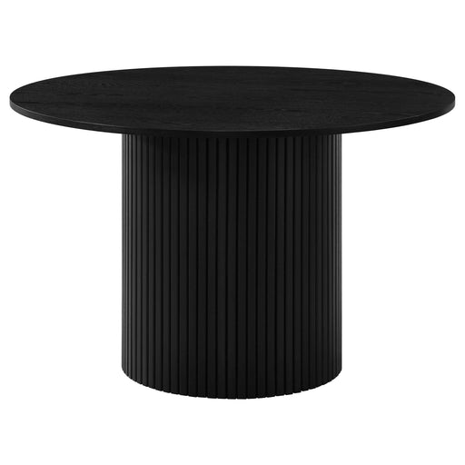 Hamlyn 47-inch Round Wood Dining Room Table Black - alternate view