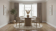 Hamlyn 5-piece Round Wood Dining Set Wheat and Natural Oak