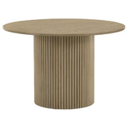 Hamlyn 5-piece Round Wood Dining Set Wheat and Natural Oak - detail 3