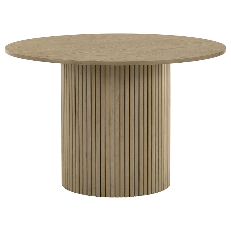 Hamlyn 5-piece Round Wood Dining Set Wheat and Natural Oak - detail 3