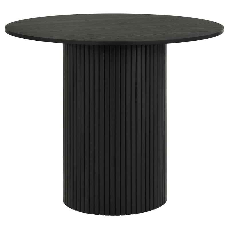 Hamlyn 5-piece Round Wood Counter Height Dining Set Grey and Black - detail 3