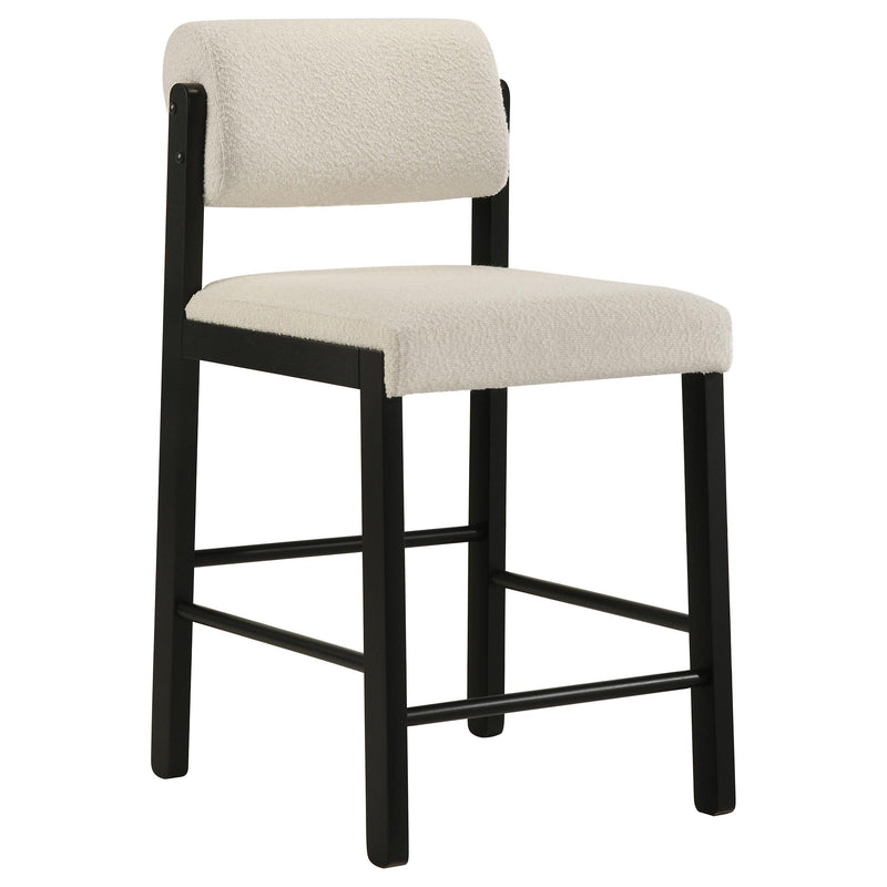 Kehoe Upholstered Counter Height Chair Cream and Black (Set of 2) - detail 3