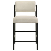 Kehoe Upholstered Counter Height Chair Cream and Black (Set of 2) - detail 4