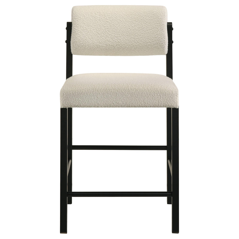 Kehoe Upholstered Counter Height Chair Cream and Black (Set of 2) - detail 4