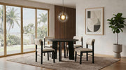 Strouse 5-piece Dining Set Cream and Black
