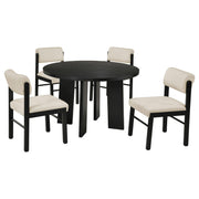 Strouse 5-piece Dining Set Cream and Black - alternate view