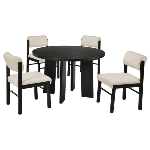 Strouse 5-piece Dining Set Cream and Black - alternate view